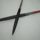 2PCS Halfround & 3-Square Files Red Handle for Sterling Silver Jewelry