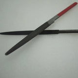 2PCS Halfround & 3-Square Files Red Handle for Sterling Silver Jewelry