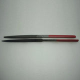 2PCS Halfround & 3-Square Files Red Handle for Sterling Silver Jewelry