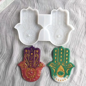 2PCS Hand of Fatima Incense Sticks Base Mold DIY Yoga Home Decor