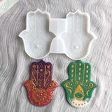 2PCS Hand of Fatima Incense Sticks Base Mold DIY Yoga Home Decor