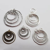 2PCS Large Hammer Circle Alloy Charms Pendants for Necklaces DIY Jewelry Making