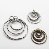 2PCS Large Hammer Circle Alloy Charms Pendants for Necklaces DIY Jewelry Making