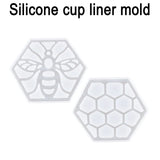 2PCS Honeycomb Bee Coaster Silicone Mold DIY Craft Tools