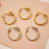 18K Plated Hoop Earrings for Women Circle Brincos Jewelry