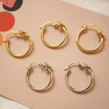 18K Plated Hoop Earrings for Women Circle Brincos Jewelry