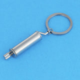 2PCS JDM Racing Fans Driver Mark Car Keychain Auto Part Model Key Chain Ring
