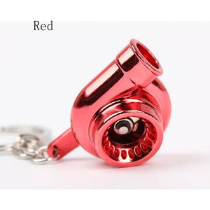 2PCS JDM Racing Fans Driver Mark Car Keychain Auto Part Model Key Chain Ring