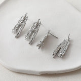 2PCS Irregular Studs Earrings 14k Plated Brass Jewelry Making DIY Supplies