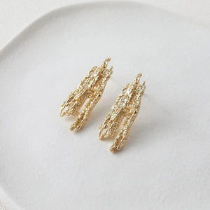2PCS Irregular Studs Earrings 14k Plated Brass Jewelry Making DIY Supplies