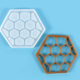 2PCS Irregular Silicone Mold Honeycomb Bee Coaster Mold For DIY Home Carfts