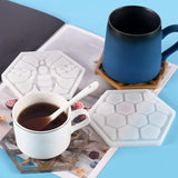 2PCS Irregular Silicone Mold Honeycomb Bee Coaster Mold For DIY Home Carfts