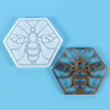 2PCS Irregular Silicone Mold Honeycomb Bee Coaster Mold For DIY Home Carfts