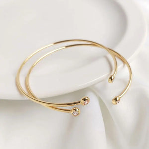 2PCS Bracelets Zircon Plated Charms for DIY Jewelry Making