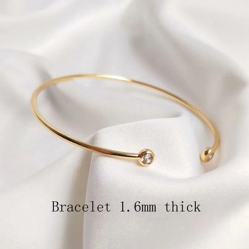 2PCS Bracelets Zircon Plated Charms for DIY Jewelry Making