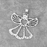 2PCS Abstract Hammered Fairy Angle Wings Charms Pendants DIY Necklace