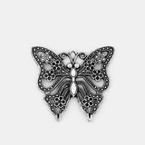 2PCS Large Antique Verdigris Patina Hollow Butterfly Flower Fairy Charm Pendant