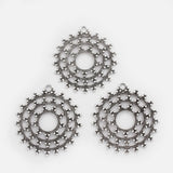 2PCS Large Antique Hollow Circle Charm Pendant 61x58mm