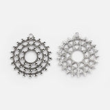2PCS Large Antique Hollow Circle Charm Pendant 61x58mm