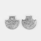 2PCS Metal Hatchet Flower Charms for DIY Necklace Men Gift 70*72mm