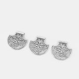 2PCS Metal Hatchet Flower Charms for DIY Necklace Men Gift 70*72mm