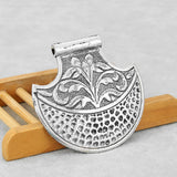 2PCS Metal Hatchet Flower Charms for DIY Necklace Men Gift 70*72mm