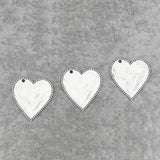 2PCS Love Heart Charms for Necklace Making Jewelry 62x56mm