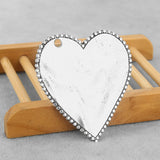 2PCS Love Heart Charms for Necklace Making Jewelry 62x56mm