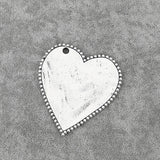 2PCS Love Heart Charms for Necklace Making Jewelry 62x56mm