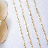 2PCS 14K Brass Necklace Chain for DIY Jewelry Making