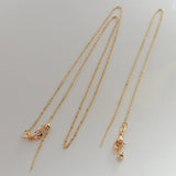 2PCS 14K Copper Flat Oval Link Finished Necklace Chains