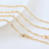 2PCS 24K Brass Finish Chain for DIY Jewelry Making
