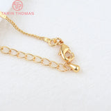2PCS 24K Brass Necklace Chain High Jewelry Findings Accessories