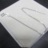 2PCS 925 Sterling Silver Chain Bracelets for Girls Women