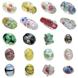 2PCS Inner Flower Lampwork Glass Beads for Charm Bracelets DIY Jewelry Making