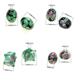 2PCS Inner Flower Lampwork Glass Beads for Charm Bracelets DIY Jewelry Making