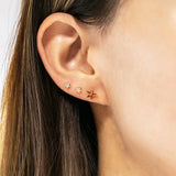 Sea Animal Zircon Small Stud Earrings For Women - 2PCS