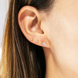 Sea Animal Zircon Small Stud Earrings For Women - 2PCS