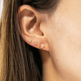 Sea Animal Zircon Small Stud Earrings For Women - 2PCS