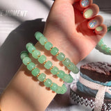 Natural Dongling Jade Beaded Bracelet for Women Healing Gem Beads Lucky Amulet