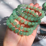 Natural Dongling Jade Beaded Bracelet for Women Healing Gem Beads Lucky Amulet