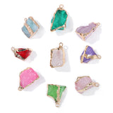 2PCS Natural Raw Gems Pendants for Jewelry Making