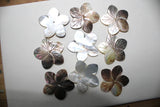 2PCS Natural Shell Carved Flower Pendant DIY Jewelry Making