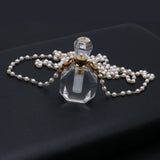 2PCS Clear Quartz Perfume Bottle Necklaces DIY Necklace Charms Gift
