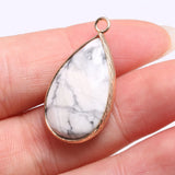 2PCS Natural Stone Crystal Faceted Lapis Lazuli Rose Quartz Pendant 16x30mm