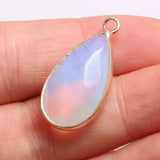 2PCS Natural Stone Crystal Faceted Lapis Lazuli Rose Quartz Pendant 16x30mm