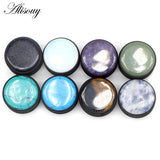 2PCS Natural Stone Ear Plugs Gauges Earrings Flesh Tunnel Expander