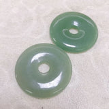 2PCS Indian Agate Stone Pendants Green Aventurine Donuts 50MM