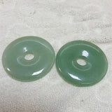 2PCS Indian Agate Stone Pendants Green Aventurine Donuts 50MM