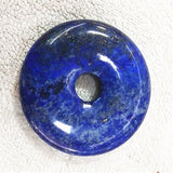 2PCS Lapis Lazuli Stone Pendants Donuts Shape For Necklace Making